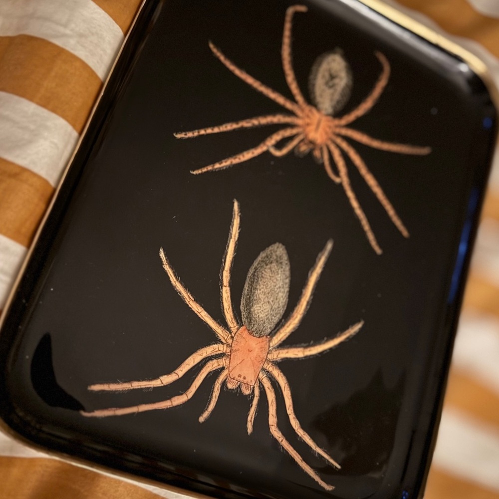 🔥Halloween Spider Tray - Black and Gold